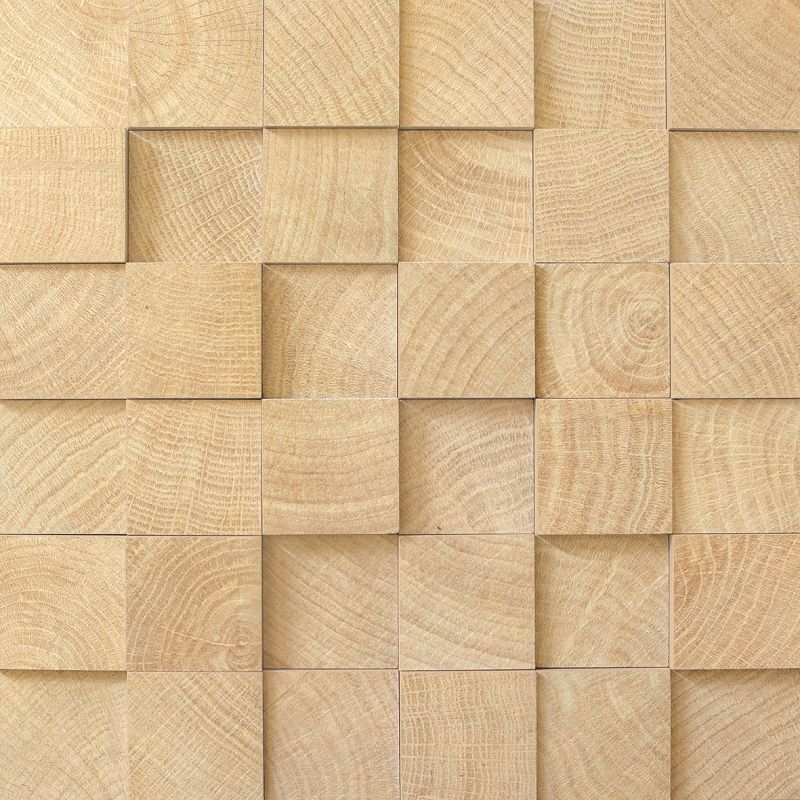 W-Circles Oak Mosaico 3D Cube