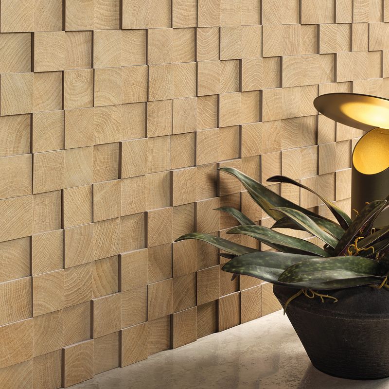 W-Circles Oak Mosaico 3D Cube