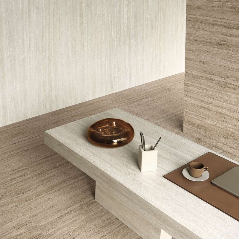 Verso Travertino Walnut & White