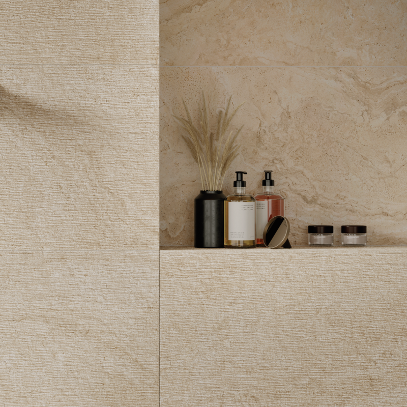 Unique Travertine Ruled Cream