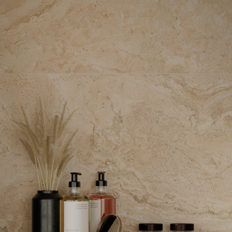 Unique Travertine Minimal Cream